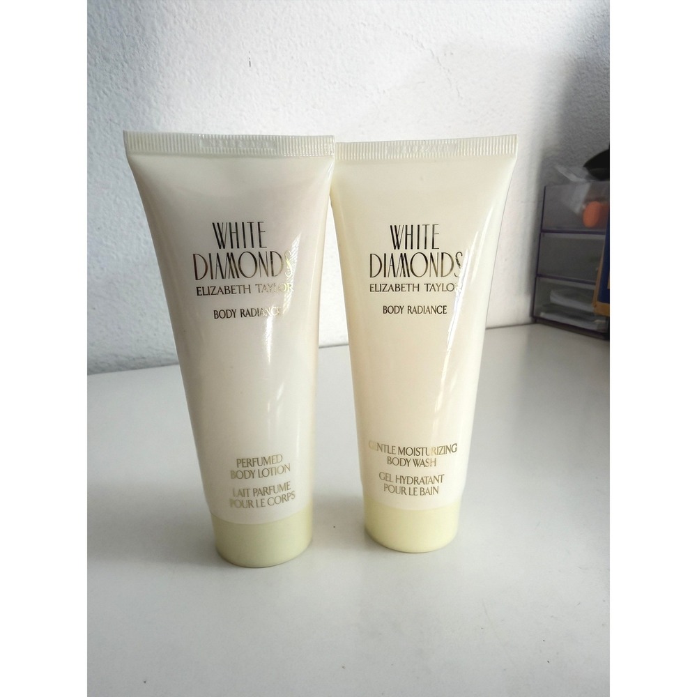 Elizabeth Taylor White Diamonds Body Radiance Lotion and Body Wash Set 3.3oz New